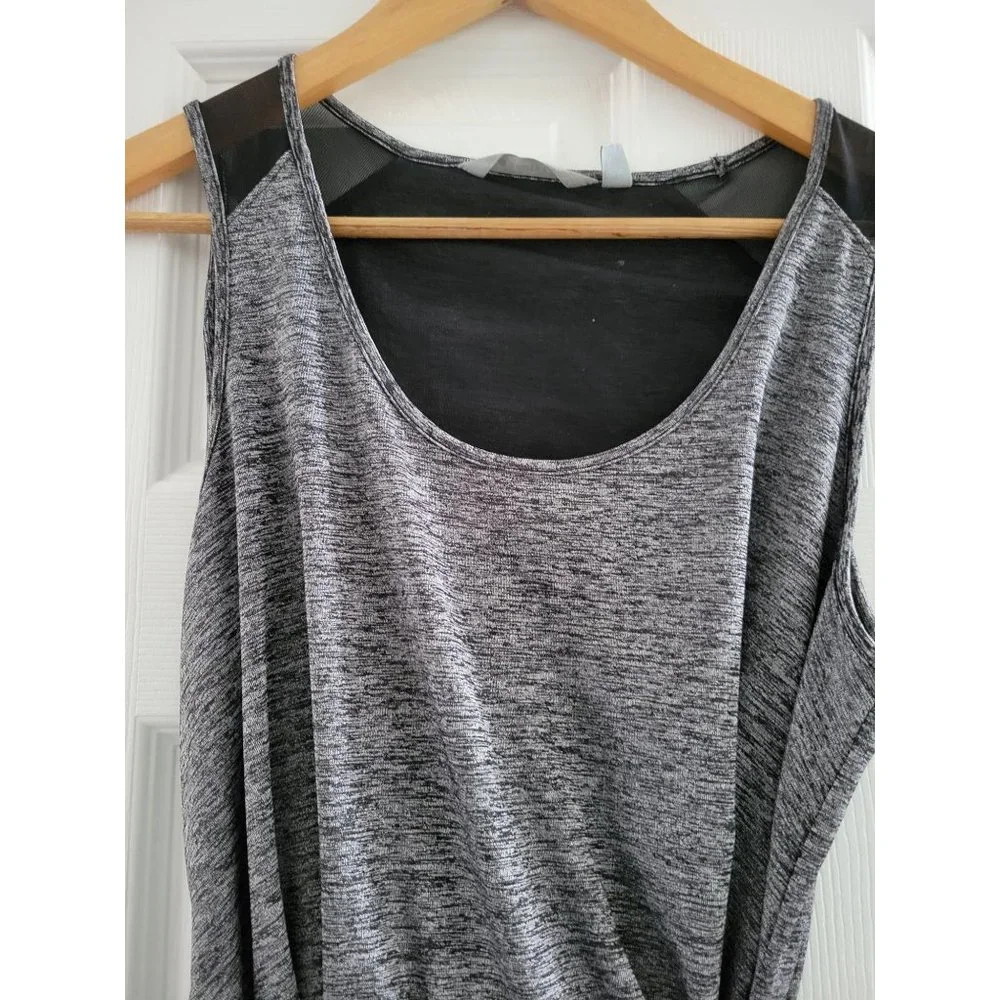 Athleta Sweet Saturday Wrap exercise dress Tank Women's Gray Size Small_3